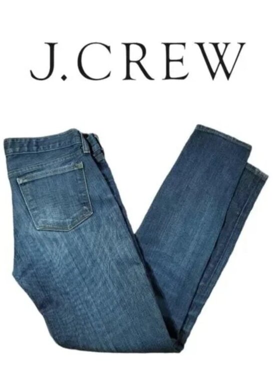 J. Crew Denim - J. Crew Womens Jeans Toothpick Ankle Skinny Dark Wash Stretch